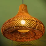 Natural Cane Boho Hanging Pendant Light