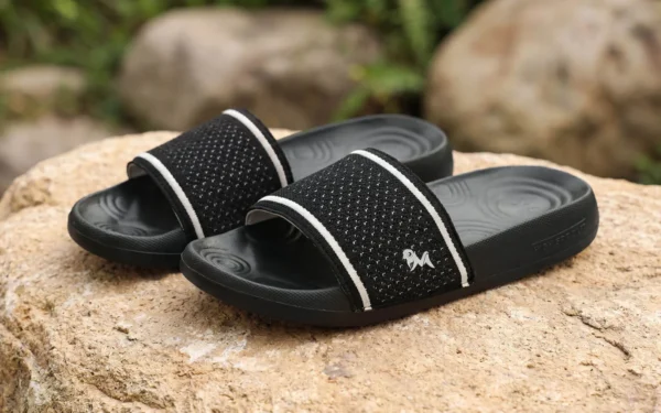 High Sprout Knitro Slides For Men : Black