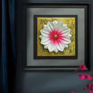 Marble Lotus Flower Wall Frame